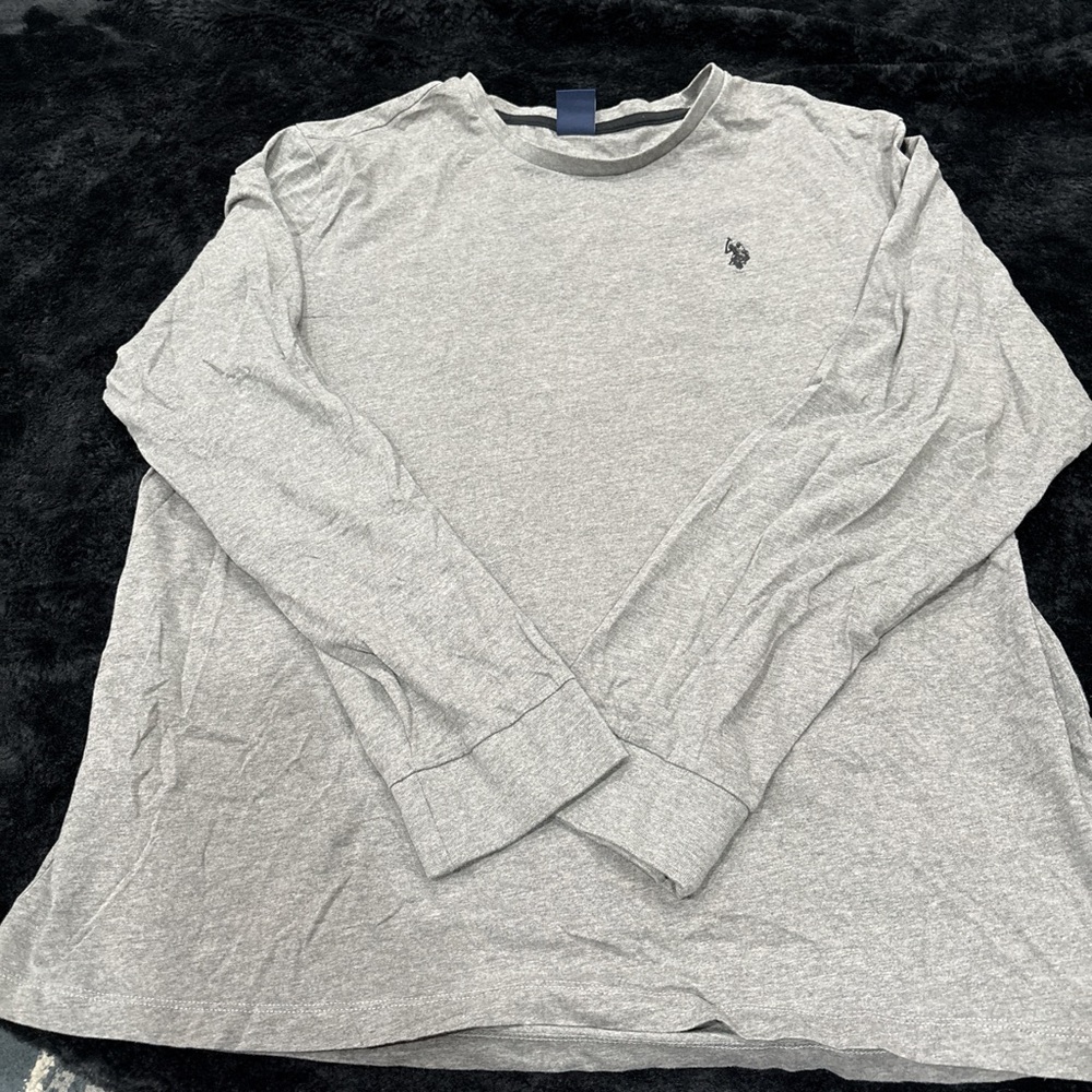 U.S. Polo Assn. Light Gray Long Sleeve Men's Tee